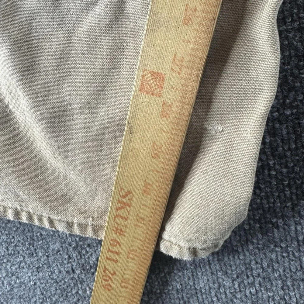 Carhartt Pants Mens 36x32 Beige Canvas Carpenter Utility Workwear Faded Vtg Y2K